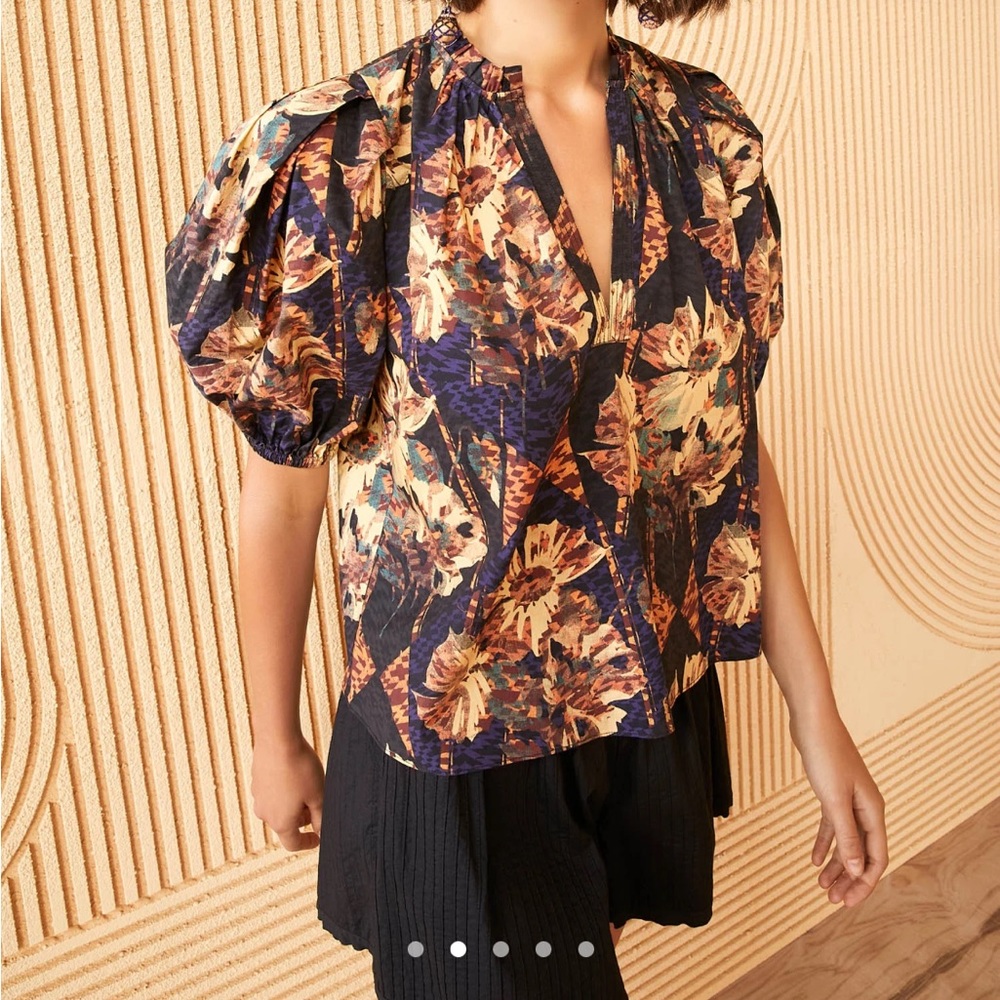 NWT Ulla Johnson Tillie Top in Lupine Sz 8